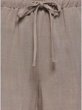 Bermudas Only Siesta bege para mulher