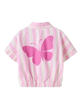 Camisa Name It Friba rosa para menina