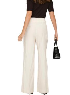 Calças Only Tila brancas para mulher.