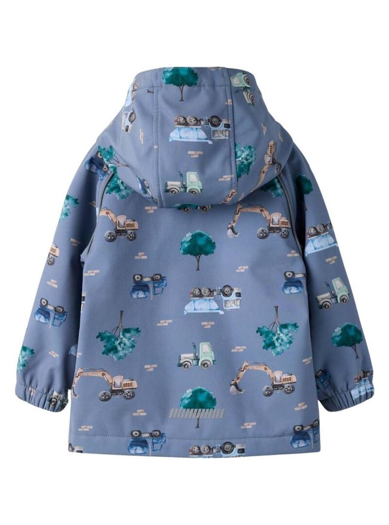 Jaqueta Name It Alfa escavadoras azul para menino.