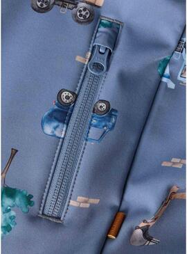 Jaqueta Name It Alfa escavadoras azul para menino.