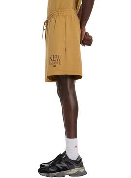 Bermudas New Balance amarelo mostarda para homens