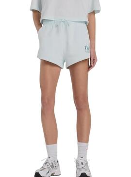 Shorts New Balance Fleece turquesa para mulher