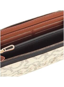 Carteira Tous Kaos Icon bege para mulher.