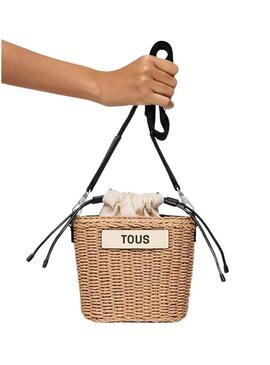 Bolsa Tous Scoubidou natural e preta para mulher.