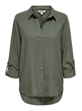 Camisa Only Goa verde para mulher