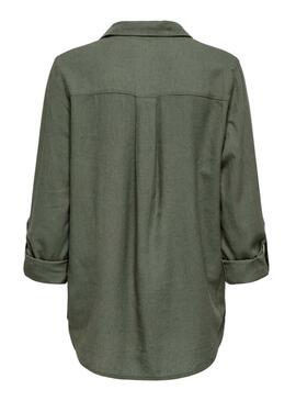Camisa Only Goa verde para mulher