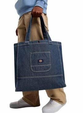 Carteira Dickies tote denim escuro para mulher e homem