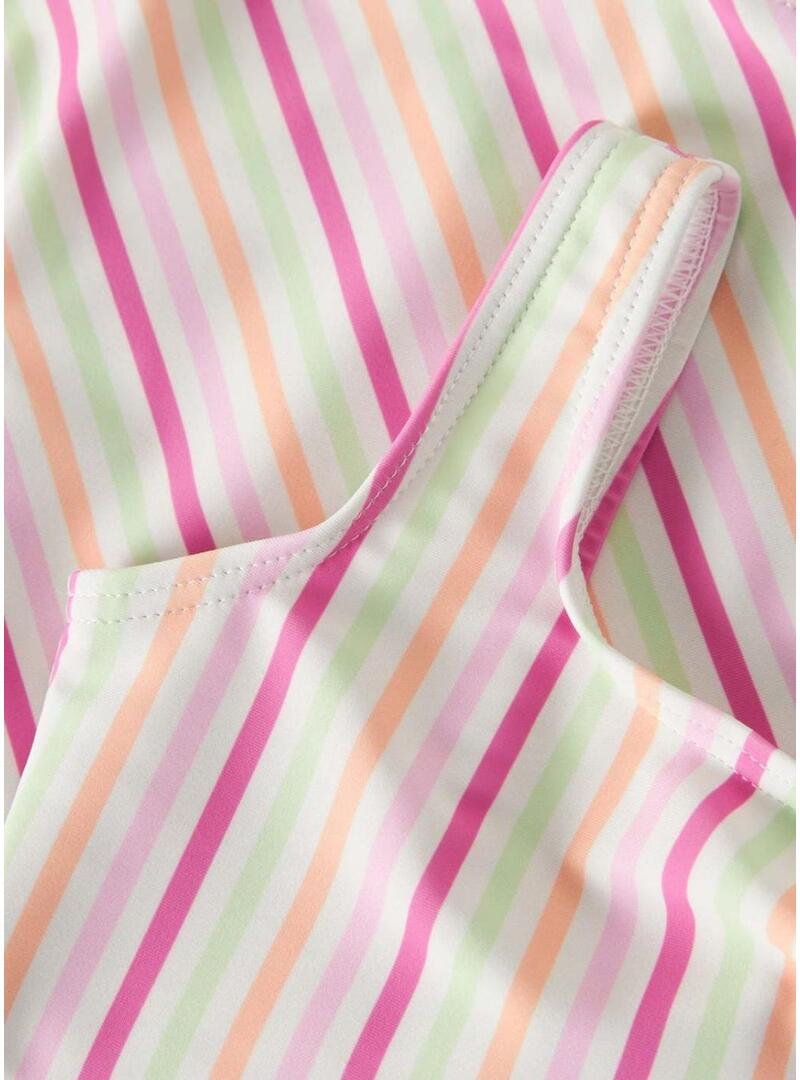 Fato de banho Name It Zilua listrado multicolorido para menina