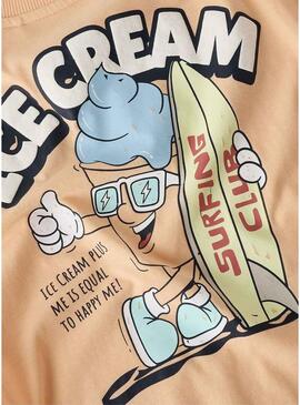 Camisola Name It Foxe coral para menino.