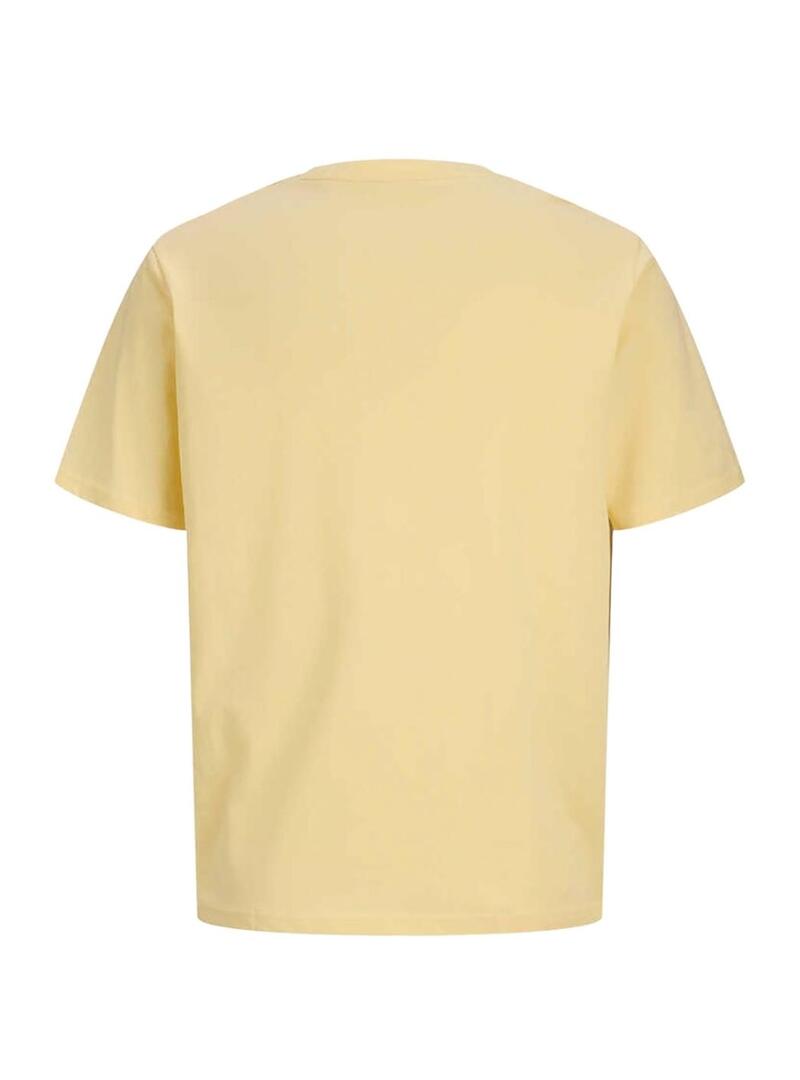 Camiseta Jack and Jones Perry amarela para criança.