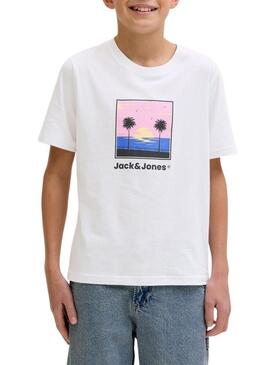 Camisa Jack and Jones Perry branca para menino.