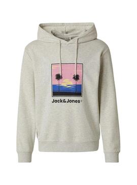 Moletom com capuz cinza para menino Jack and Jones Perry.