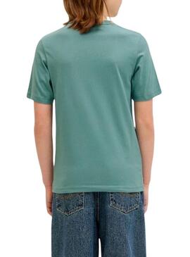 Camisa Jack and Jones College verde para criança.