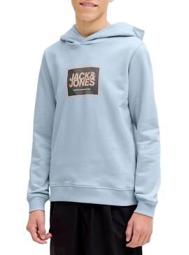 Moletom Jack and Jones Rain azul para crianças.