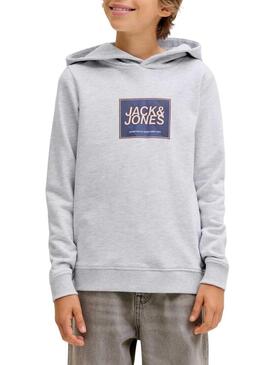 Moletom Jack and Jones Rain cinza para crianças