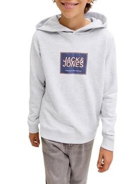 Moletom Jack and Jones Rain cinza para crianças