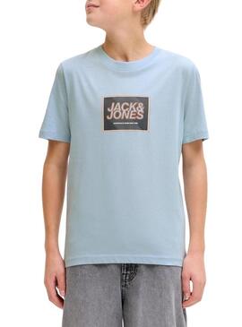Camisa Jack and Jones Rain azul para crianças