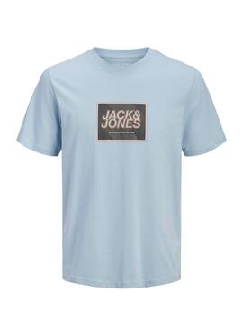 Camisa Jack and Jones Rain azul para crianças