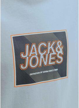 Camisa Jack and Jones Rain azul para crianças