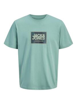 Camiseta Jack and Jones Rain verde para criança.
