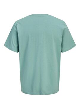 Camiseta Jack and Jones Rain verde para criança.