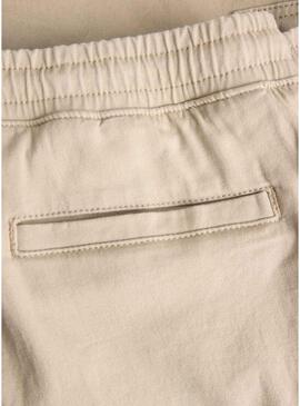 Bermudas Jack and Jones Cole carga bege para homem.