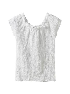 Top Name It Branco Halisse para menina