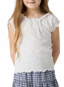 Top Name It Branco Halisse para menina