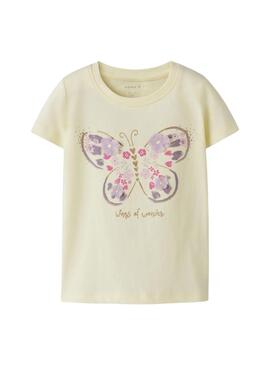 Camisa Name It Deppa amarela para menina.