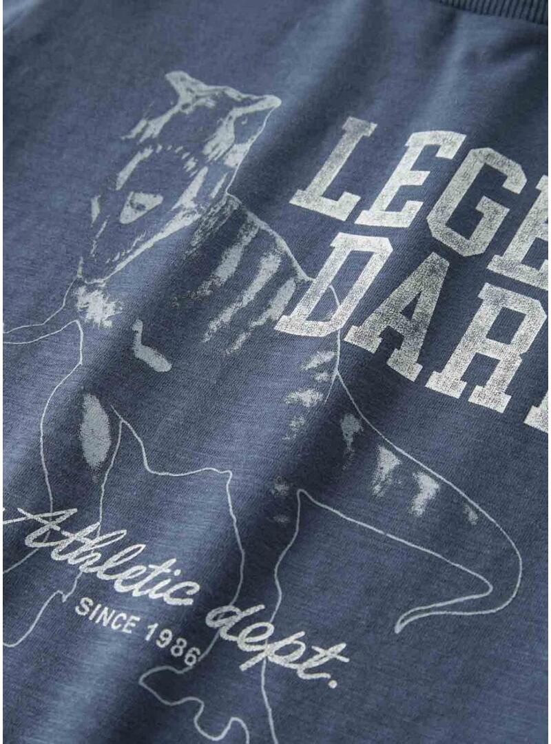 Camiseta Name It Feath azul para menino.