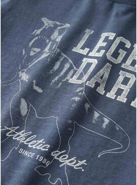 Camiseta Name It Feath azul para menino.