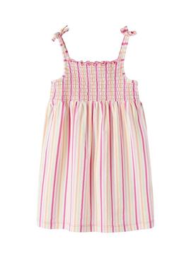 Vestido Name It Filuaz listrado multicolorido para menina