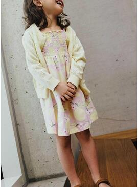Vestido Name It Filuaz estampado de limões para menina.