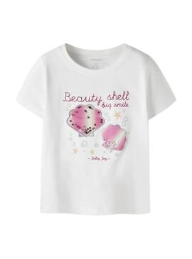 Camisola Name It Fentaz branca para menina.