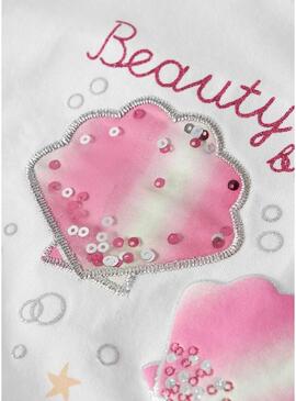 Camisola Name It Fentaz branca para menina.