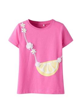 Camisola Name It Fentaz rosa para menina.