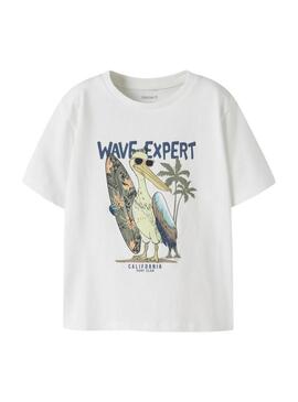 Camisa Name It Fopz branca para menino.