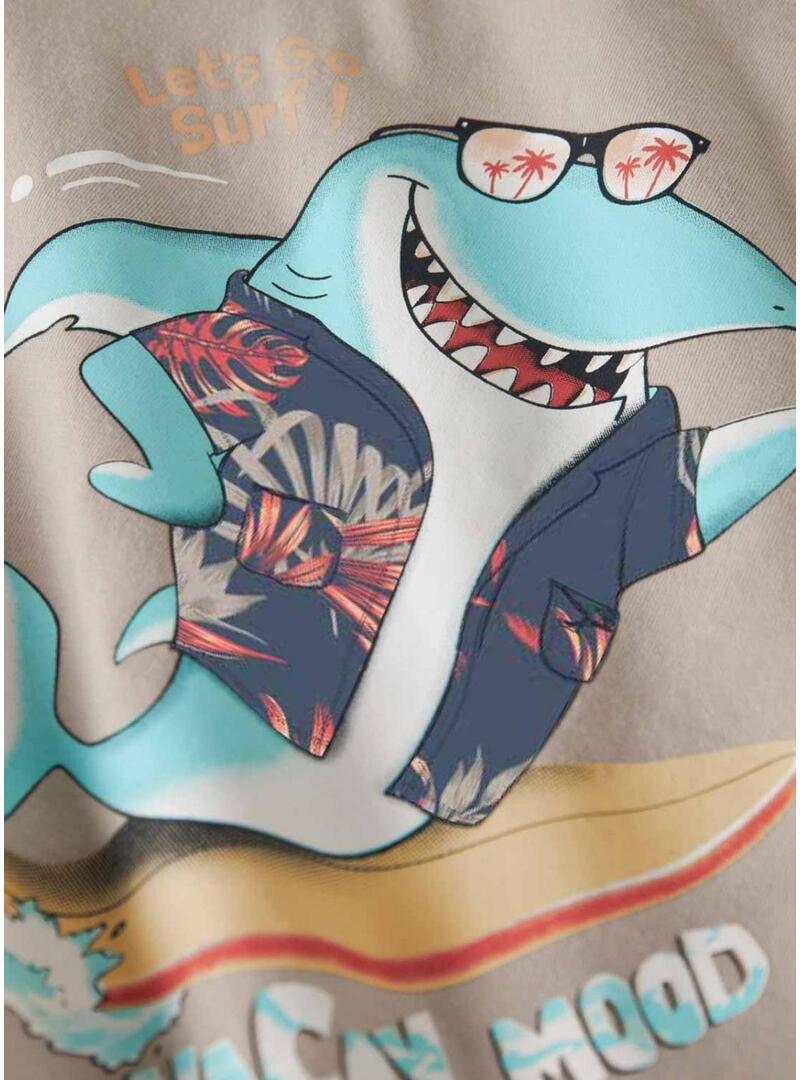 Camisa Name It Fopz tostada para menino.