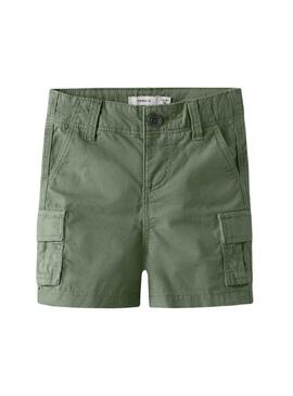 Nome Bermuda Name It Ryan verde de carga para menino