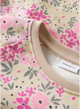 Moletom Name It Dartia rosa para menina