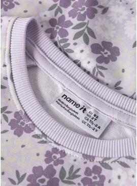 Moletom Name It Dartia roxa para menina.