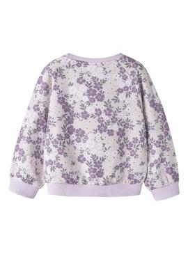 Moletom Name It Dartia roxa para menina.