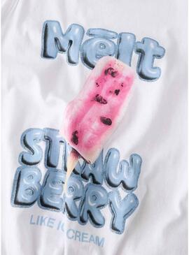 Top Nome It Fadeaz branco para menina