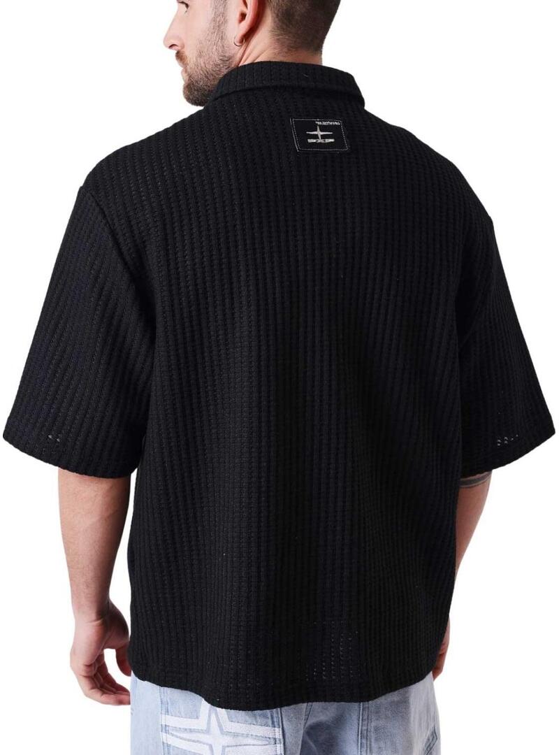 Camisa Project x Paris Gofre preto para homem.