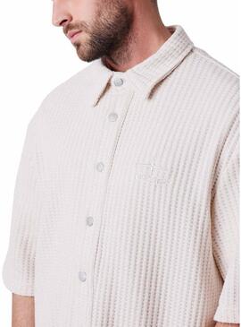 Camisa Project x Paris Waffle beige para homem.