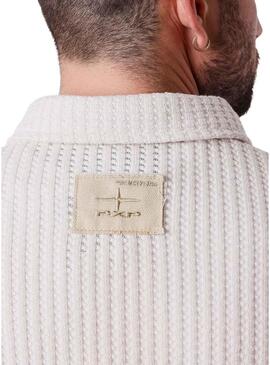 Camisa Project x Paris Waffle beige para homem.