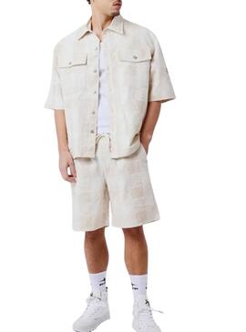 Camisa Project x Paris Jacquard bege para homem.