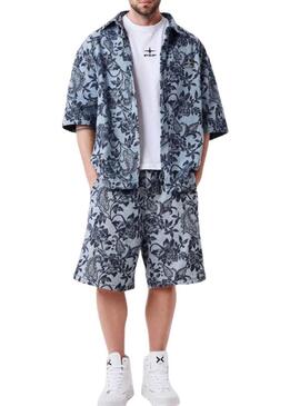 Bermudas Project x Paris Jacquard azul para homem.