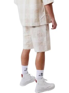 Projeto Bermudas x Paris Jacquard bege para homem.